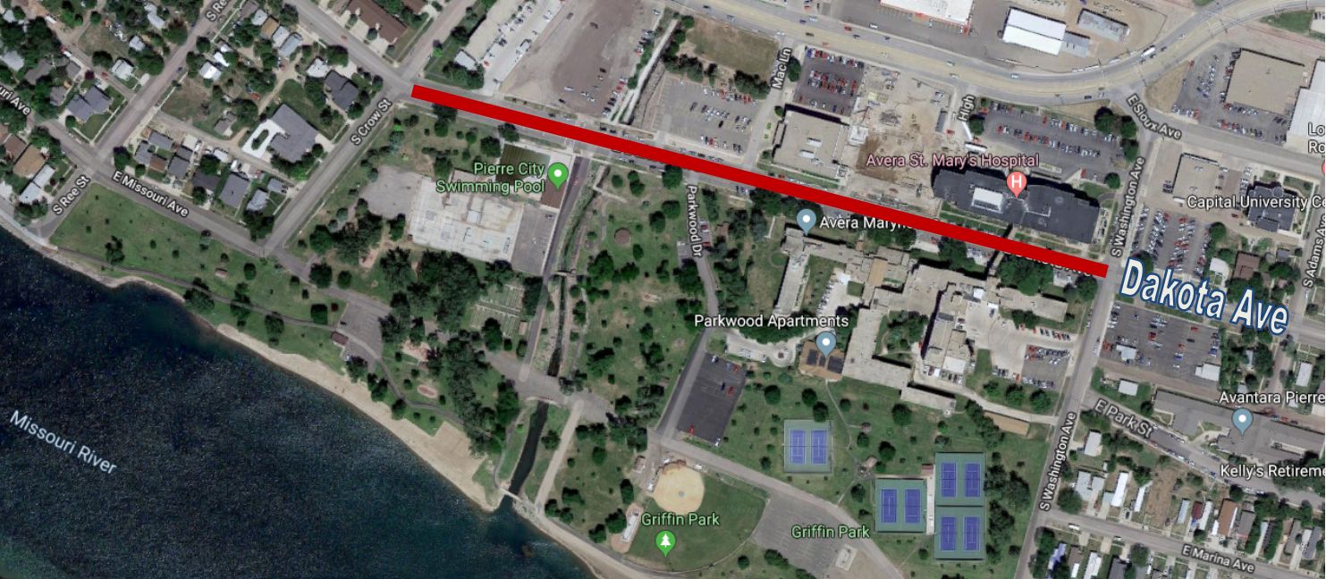 DAKOTA AVE CLOSURE_FOG SEAL MAP