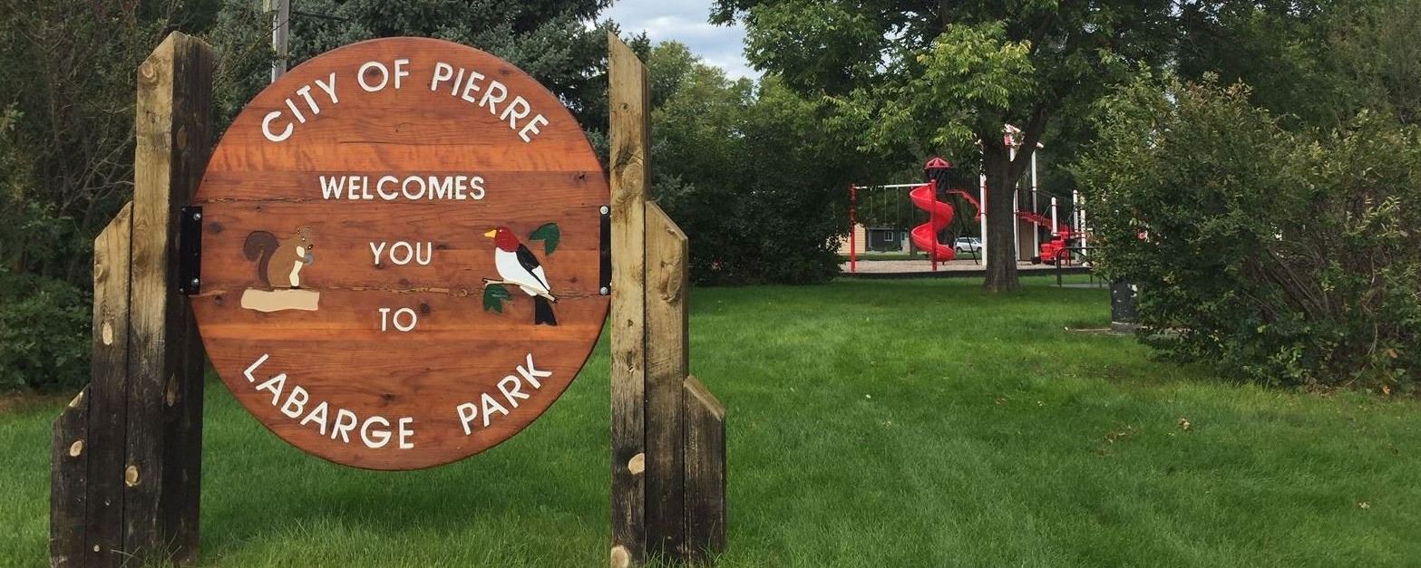 LABARGE PARK WELCOME SIGN