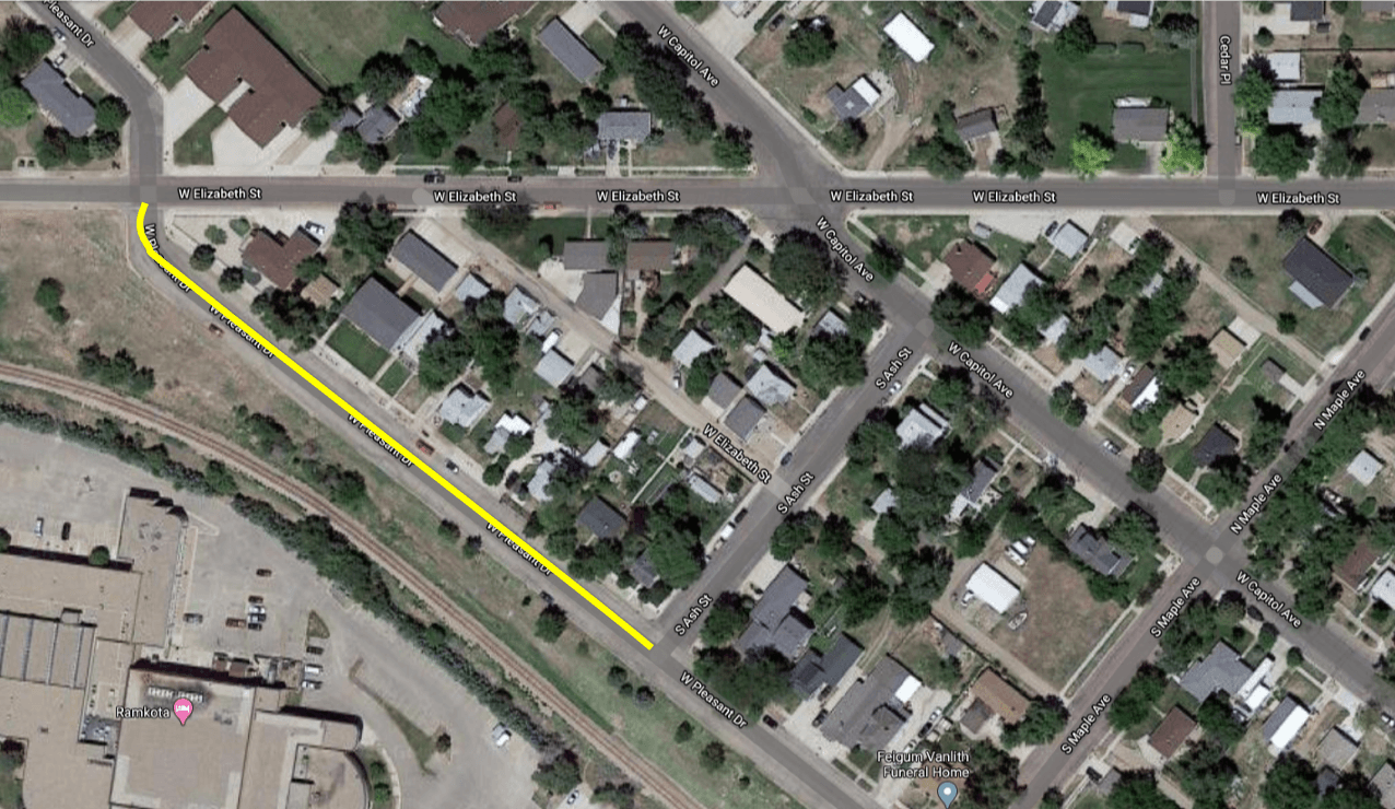 PLEASANT DRIVE CONSTRUCTION MAP