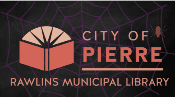 RAWLINS LIBRARY LOGO WITH HALLOWEEN TREATMENT