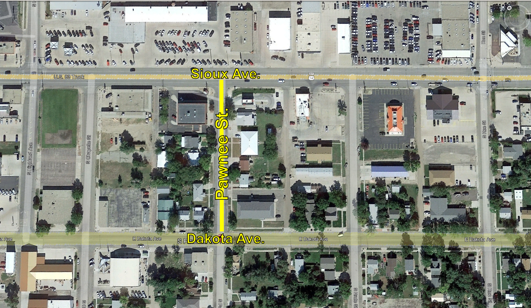 PAWNEE STREET PROJECT MAP