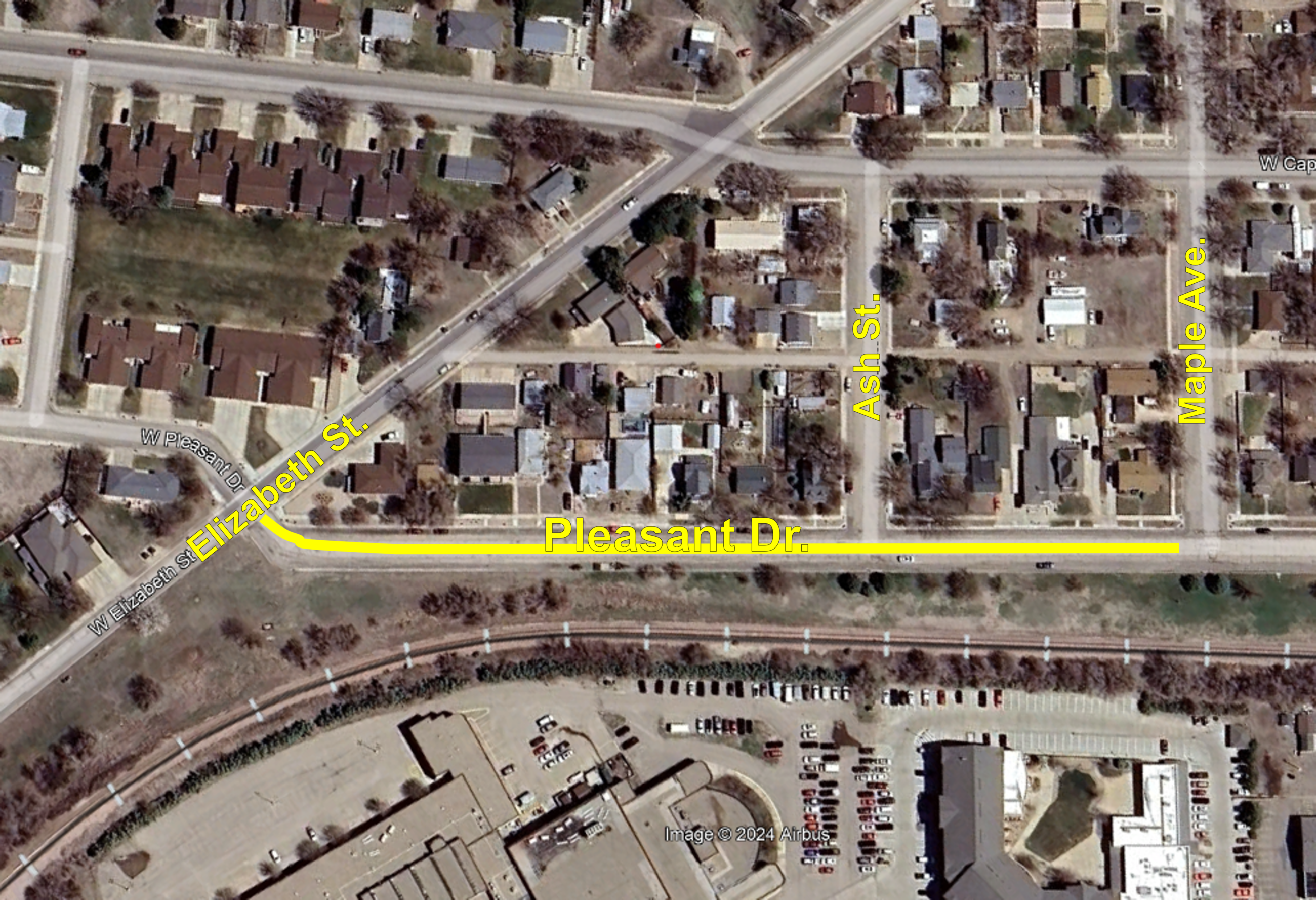 4.16.24_PLEASANT DR_MAPLE CLOSURE MAP
